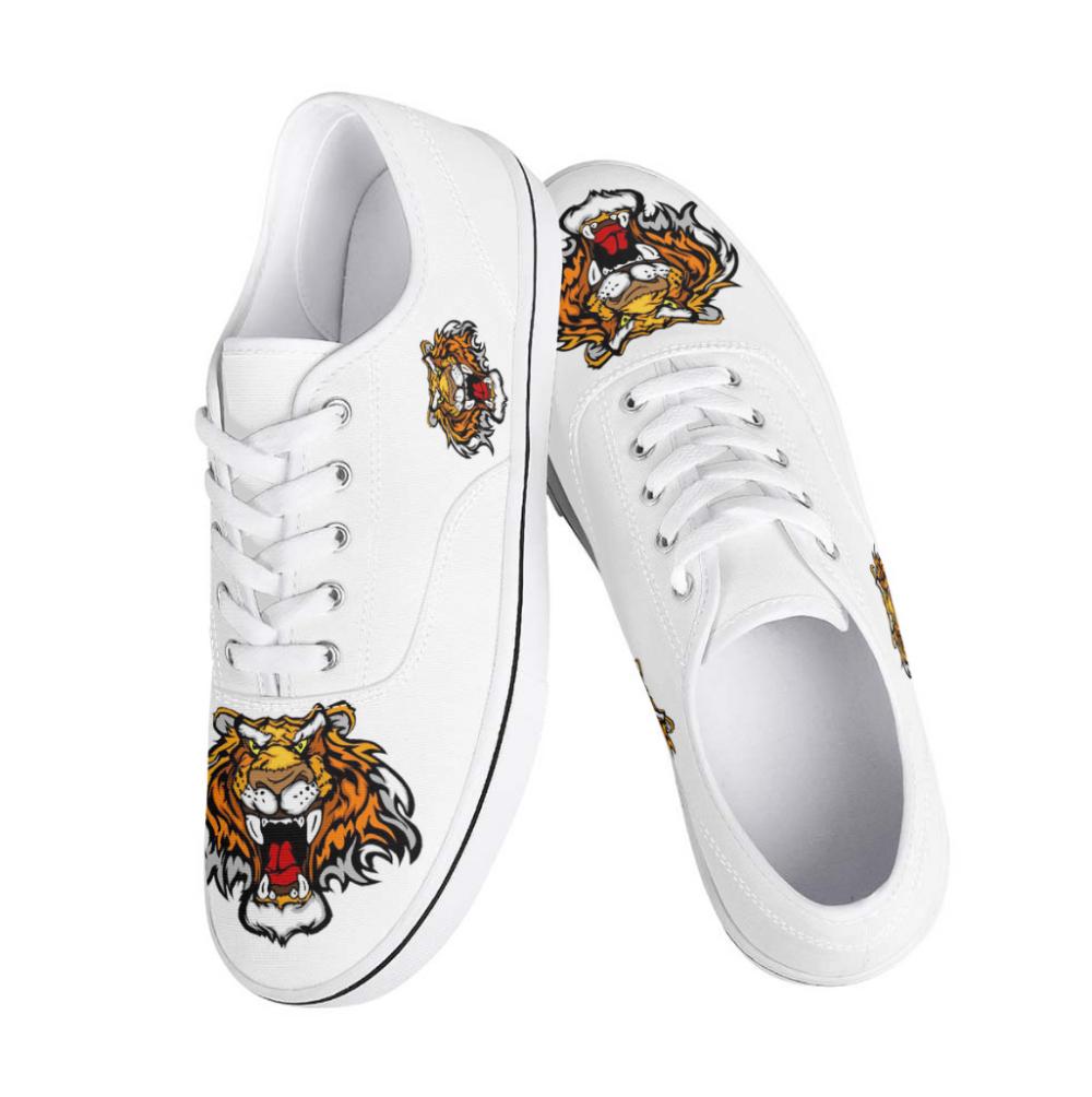 Fierce Tiger Graphic Canvas Sneakers